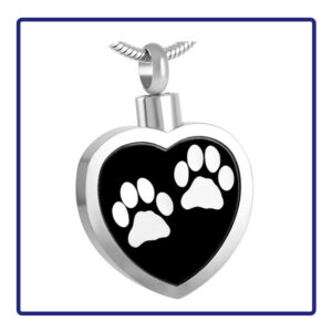 Two paw prints on the locket